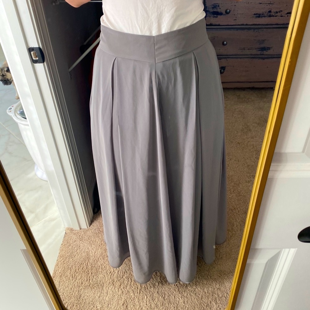 Long gray skirt